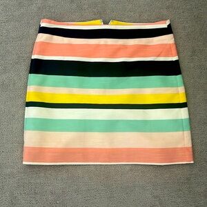 Striped LOFT Skirt with Zipper and Lining